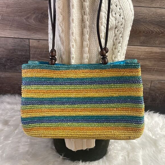 NWOT Wheat Straw Ladies Purse, Yellow - Picture 3 of 10